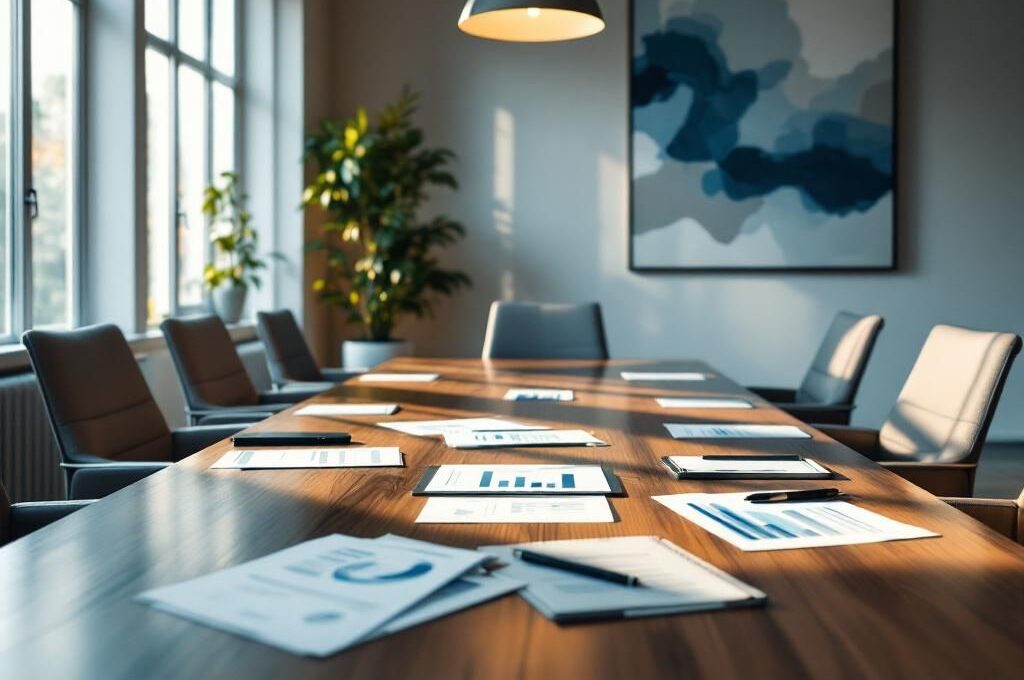 chaises et bureau dans salle de réunion