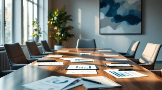 chaises et bureau dans salle de réunion